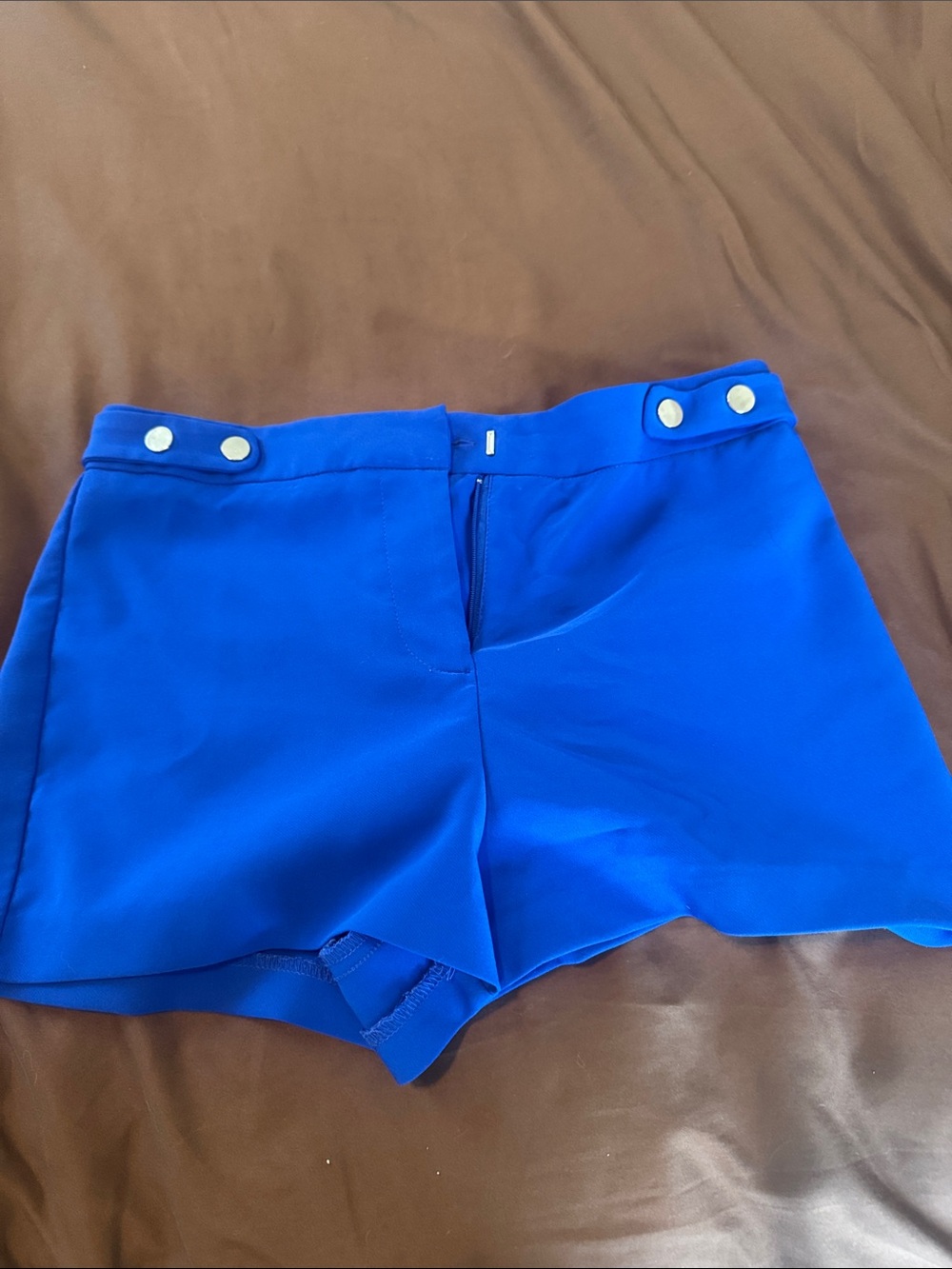 Forever 21 Cobalt Blue Button-Accent Skort